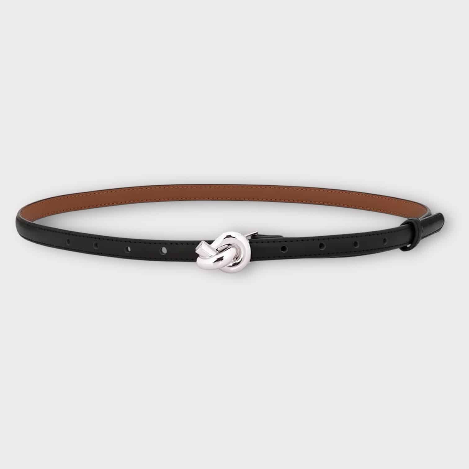 Plissé Copenhagen Knot Belt Black/silver
