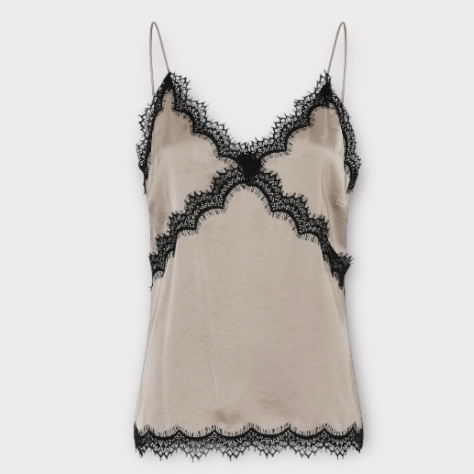 La Rouge Lotte Satin Top Sand