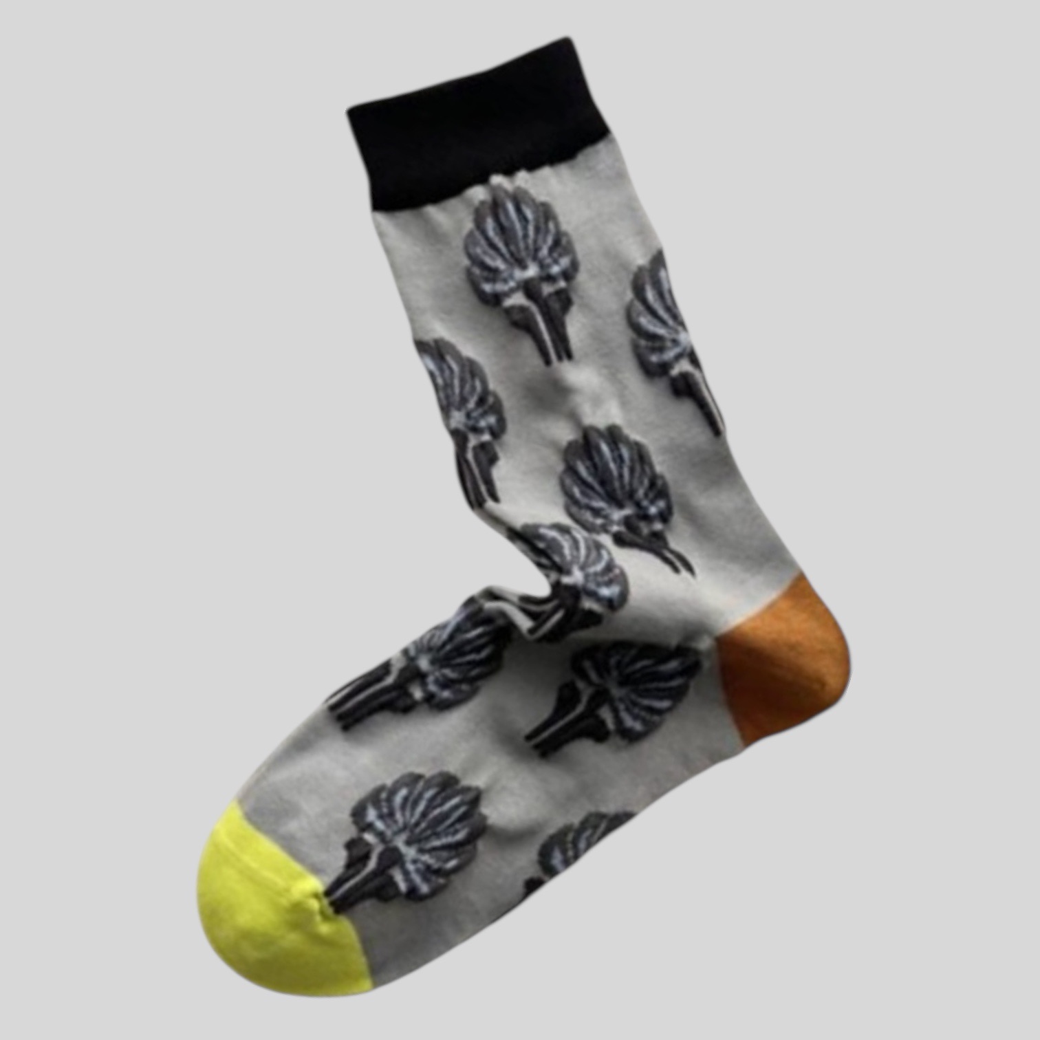 Plissé Copenhagen Luton Sock Grey Pattern