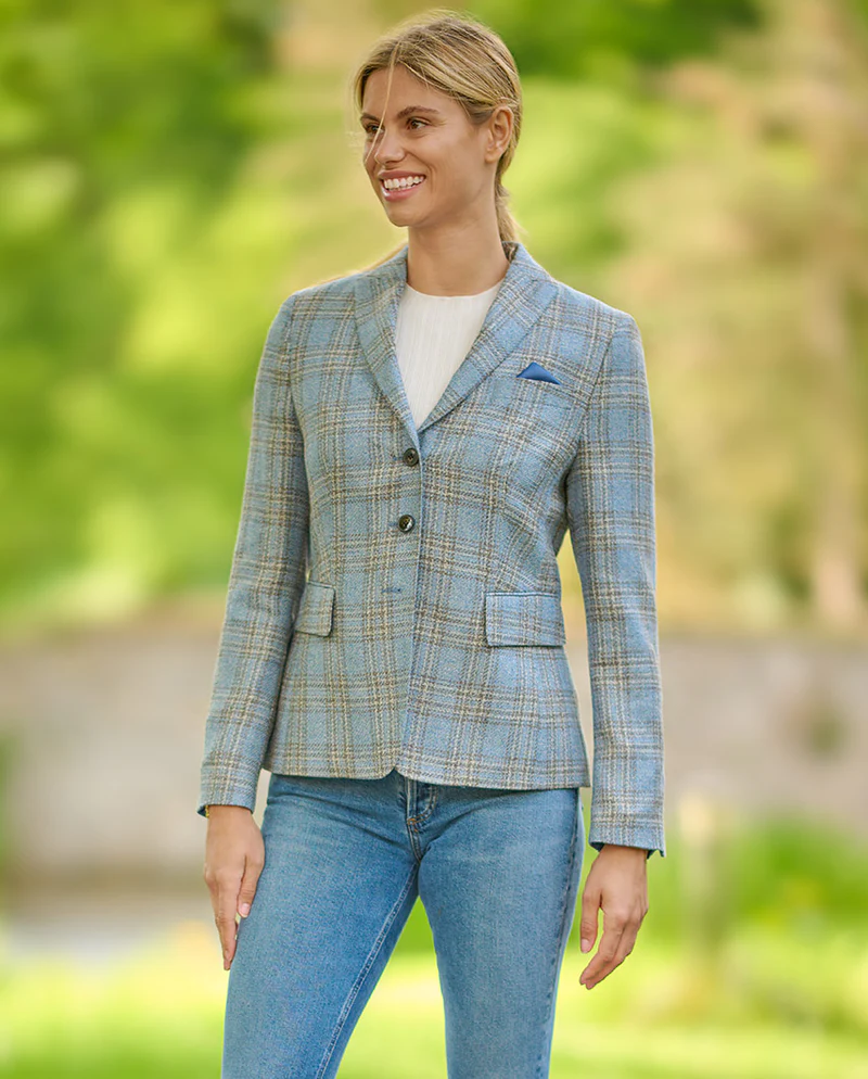 Ladiesclub Blaser Light Blue Check