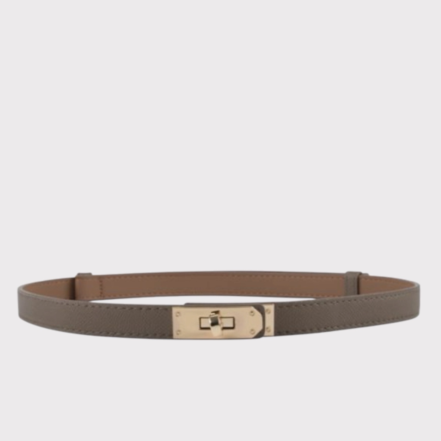 Plissé Copenhagen Ringo Belt Taupe-Gold