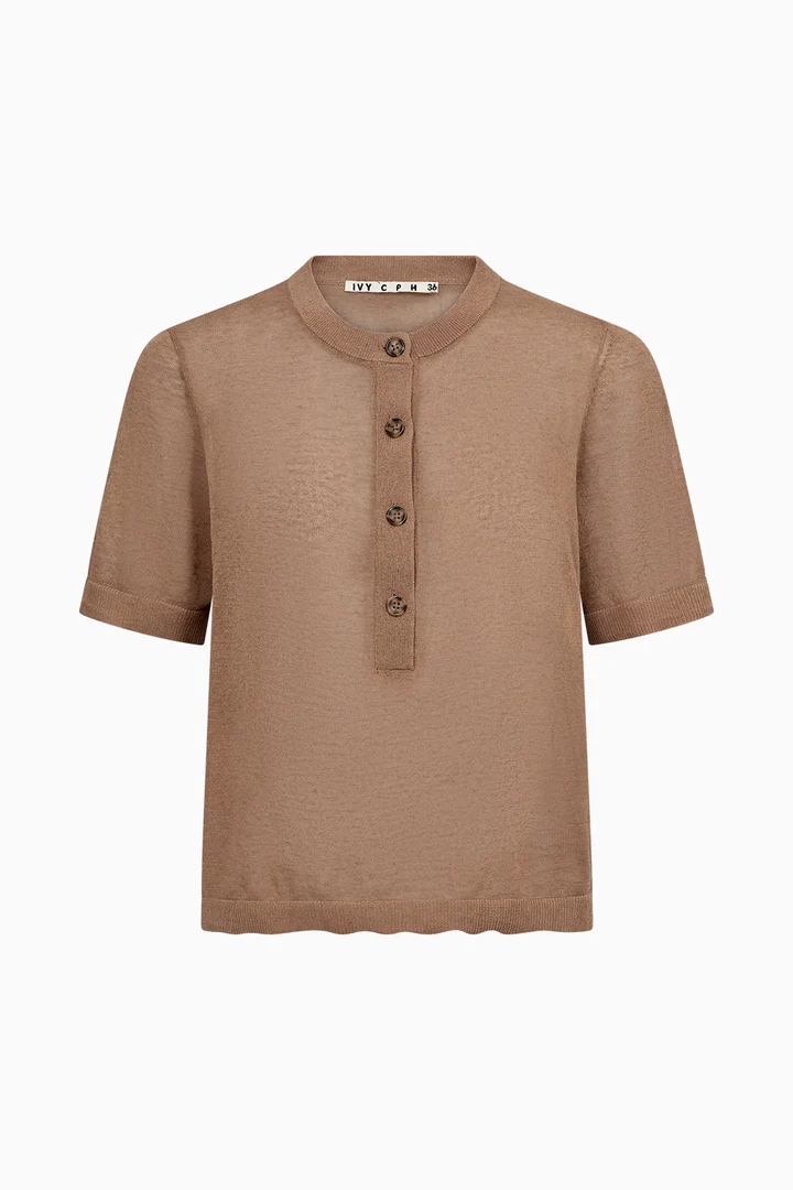 Ivy Copenhagen Ava Placket Knit Khaki