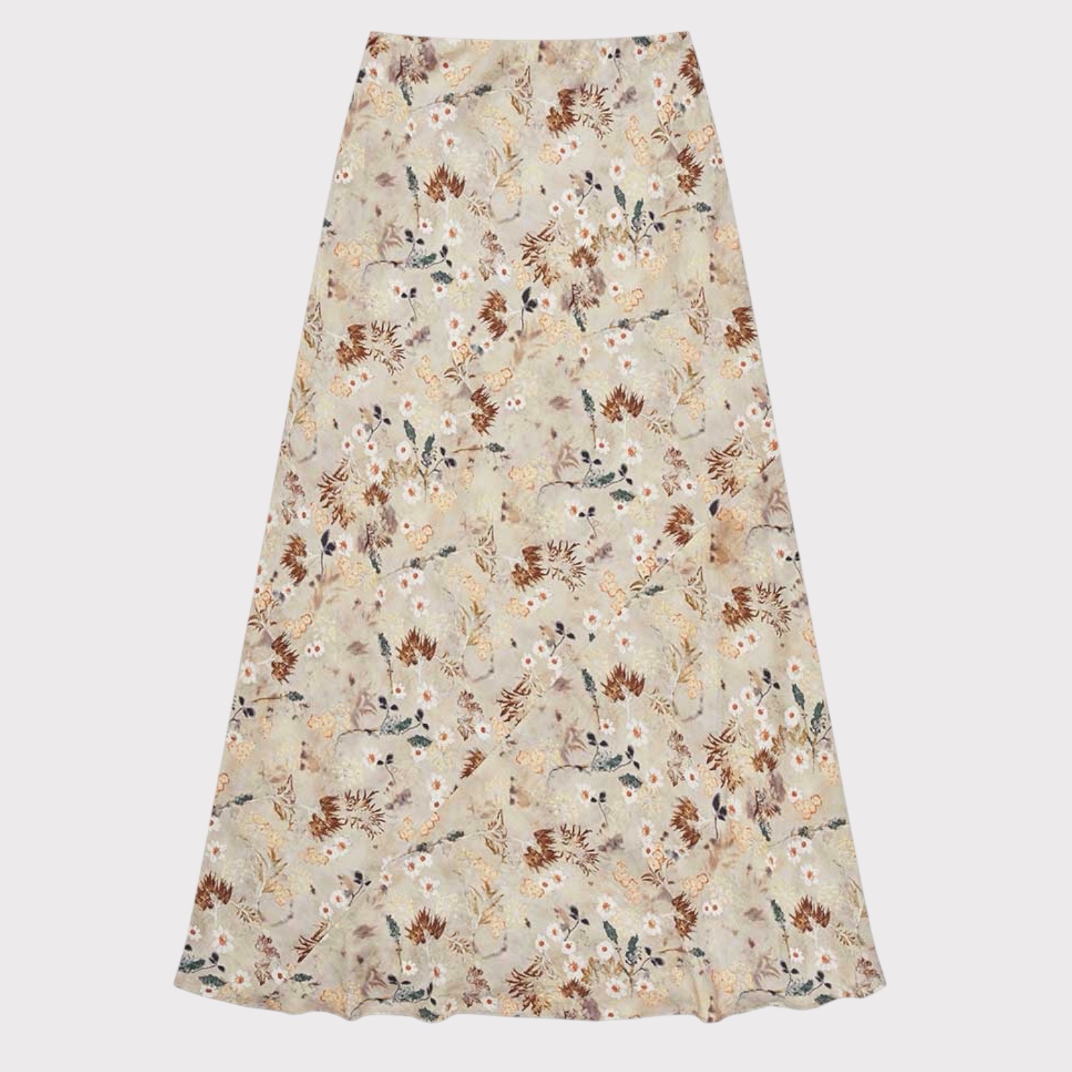 Munthe Bardot Long Skirt Nature Print