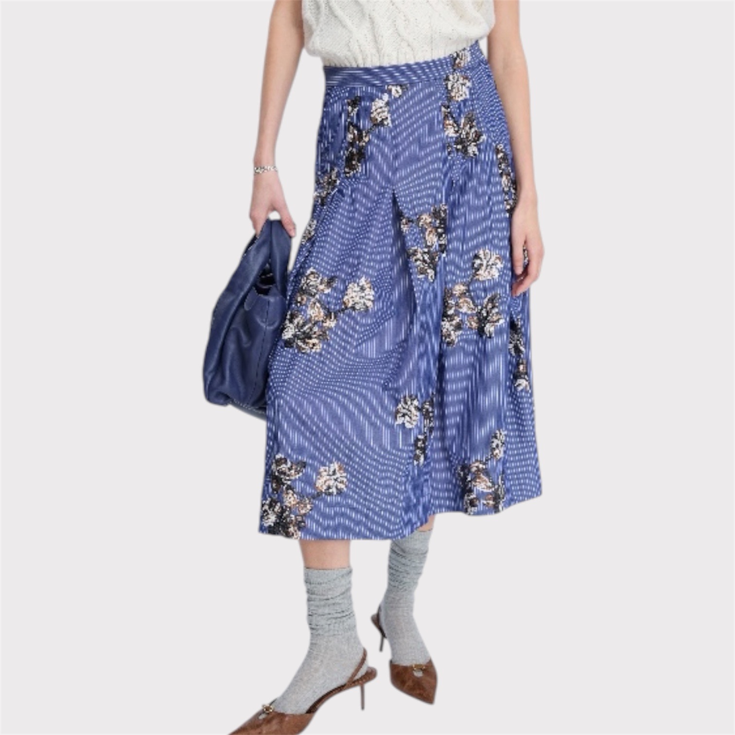 Munthe Nukkia Skirt Stripe Blue