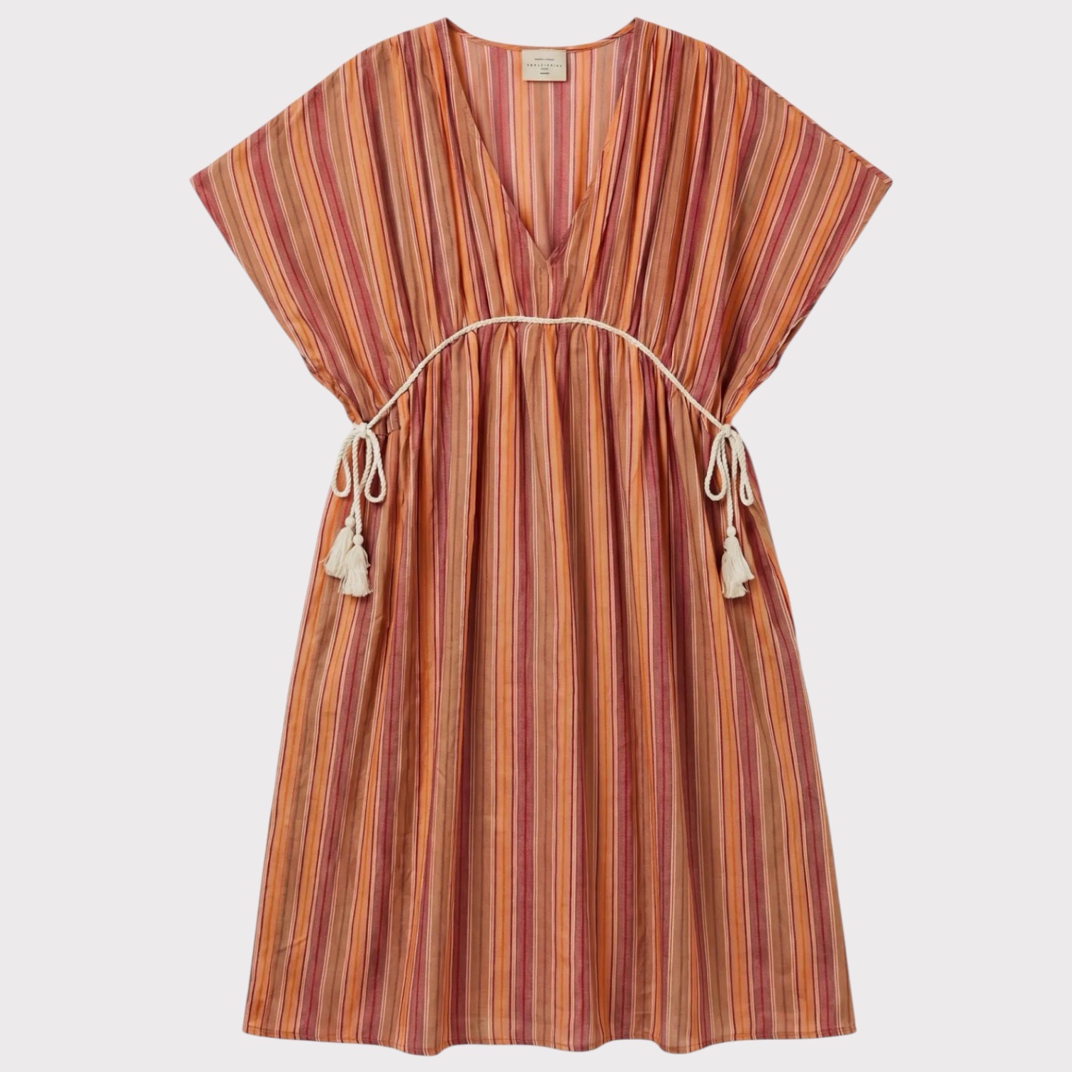Striped Gaze Dress Rosso