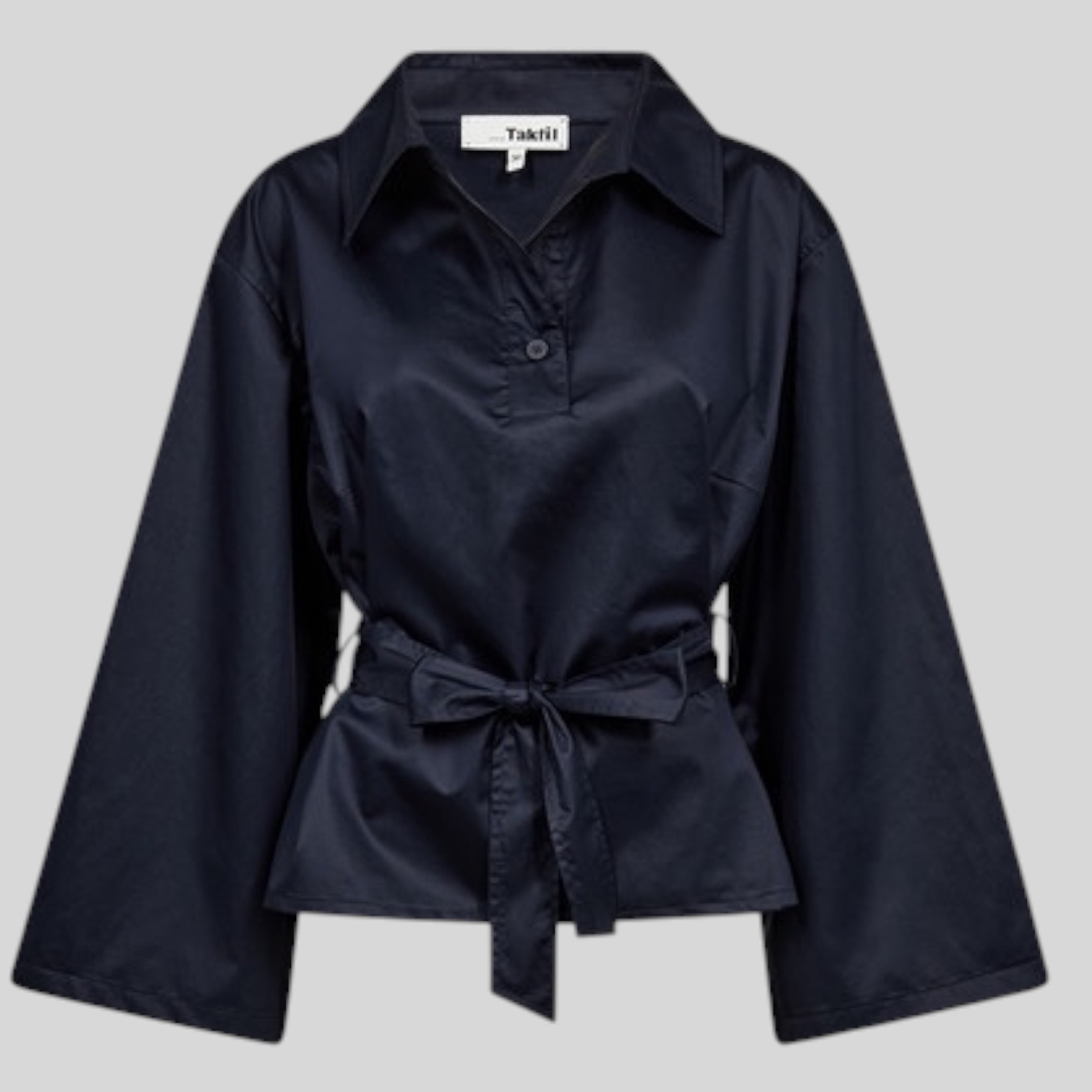 Atalier Taktil Skylar Halfplacket Blouse Navy