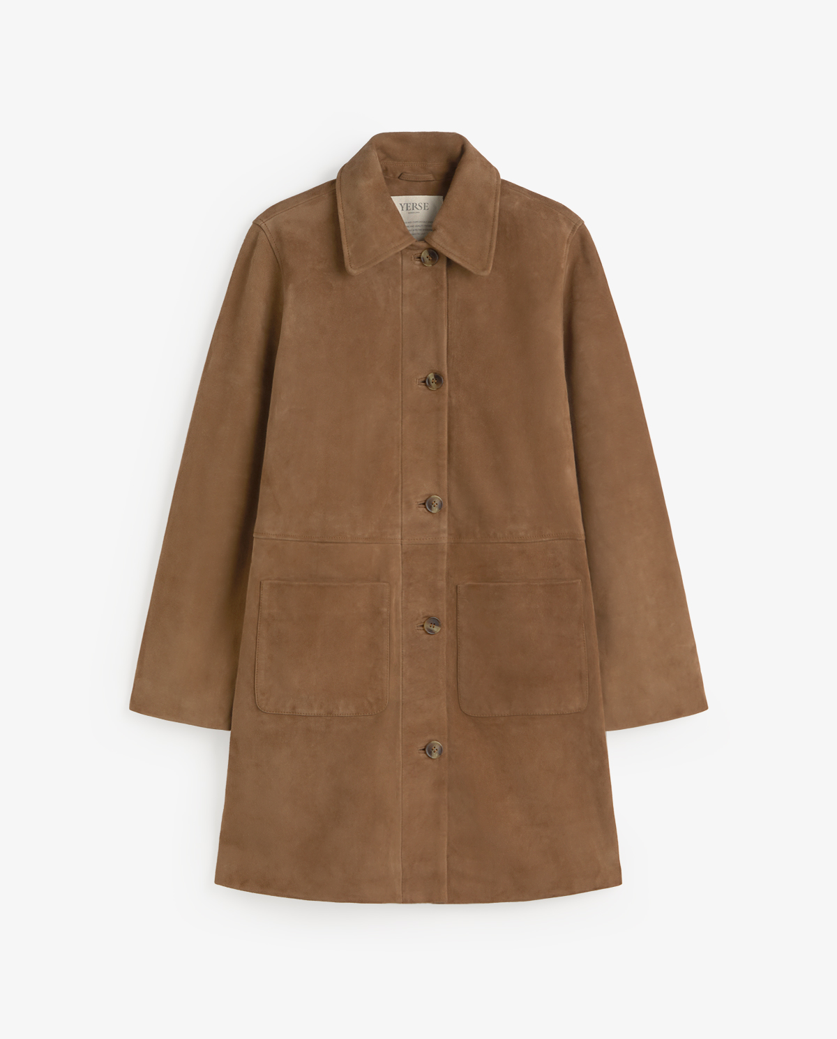 YERSE Leather Coat Sand