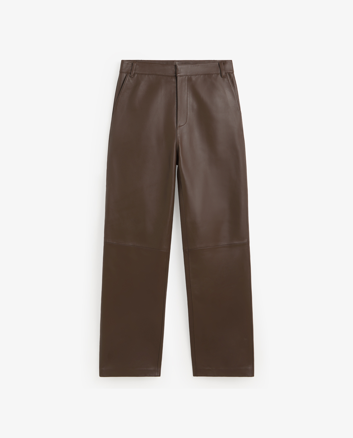 YERSE Leather Trousers Chocolat