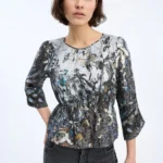 Munthe VIRAGO Top Print Grey