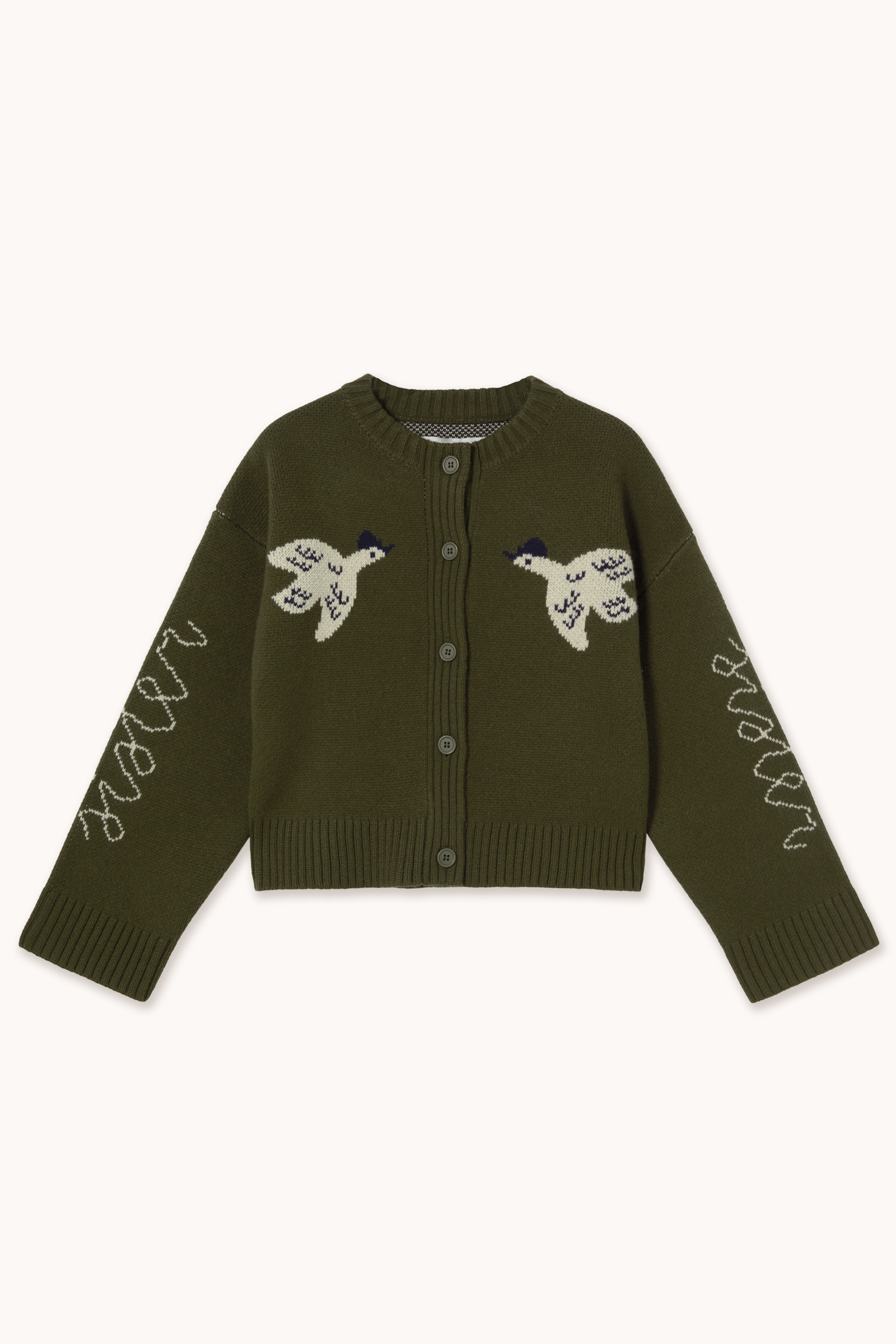 Tinycottons Geese Cardigan Khaki