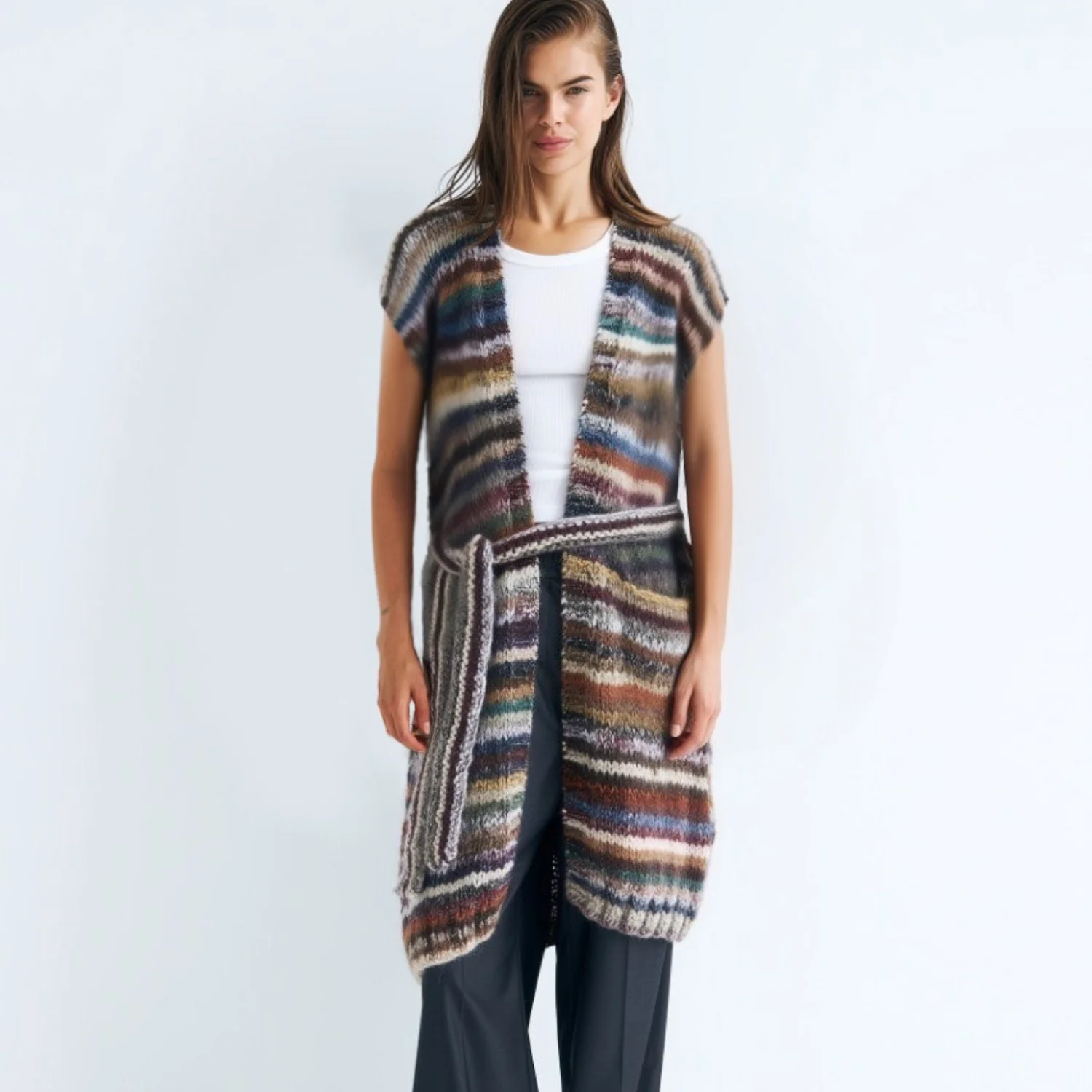 DAWNxDARE Tracey DS Lang Vest Dark Multi