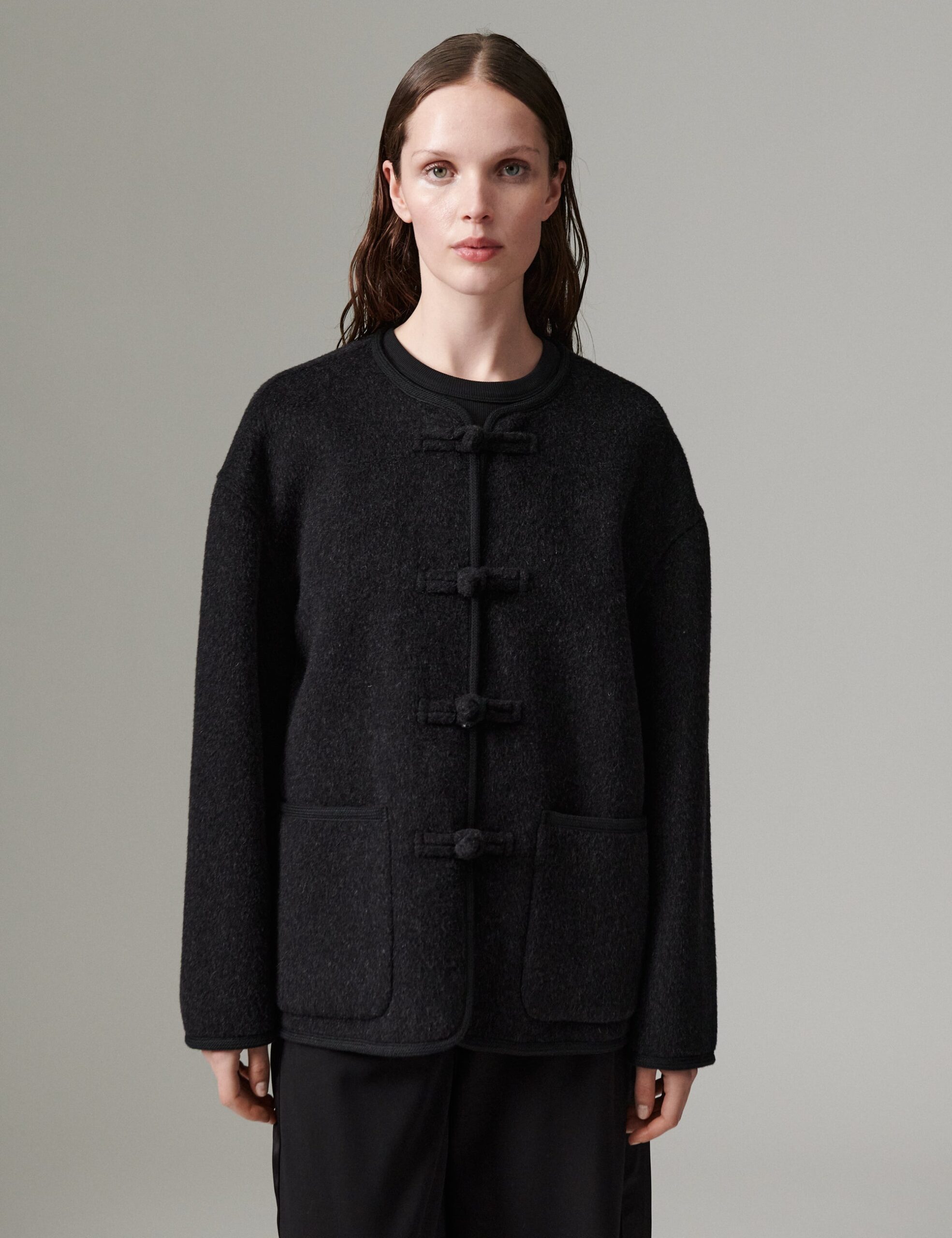 DAY Sia Bonded Soft Wool Dark Grey Melange