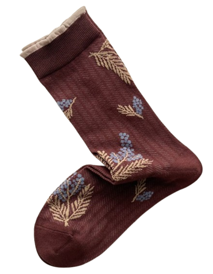 Plissé Copenhagen Derris Sock Bordeaux