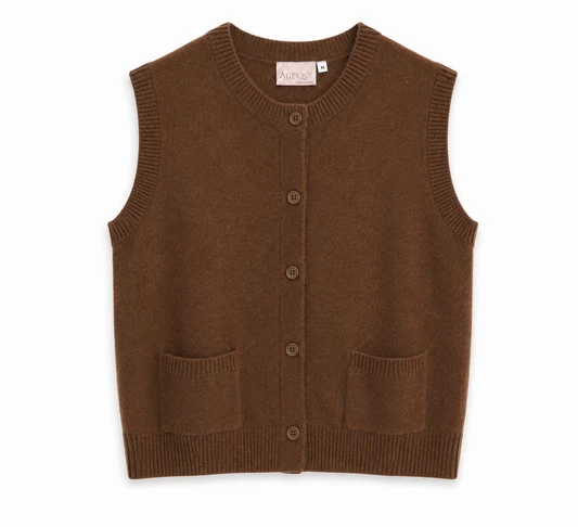 Agenda Lola Vest Mocha Melange