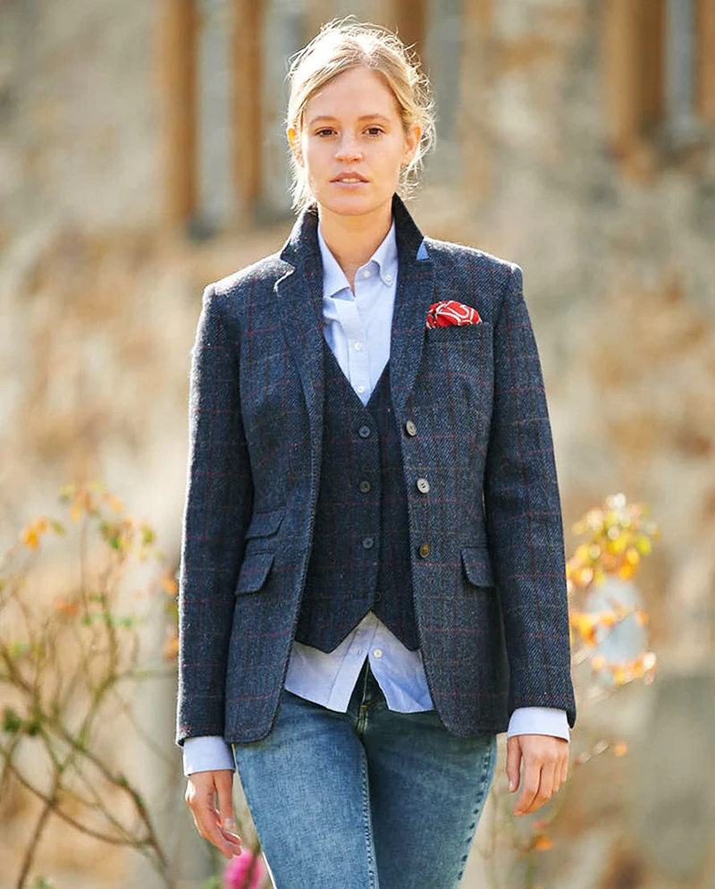 Carola Blazer Scottish Blue